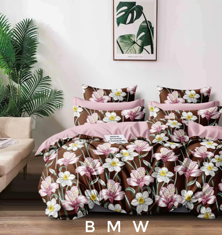 BMW Polycotton Printed Double Bedsheet with two pillow cover ( 90"X100")